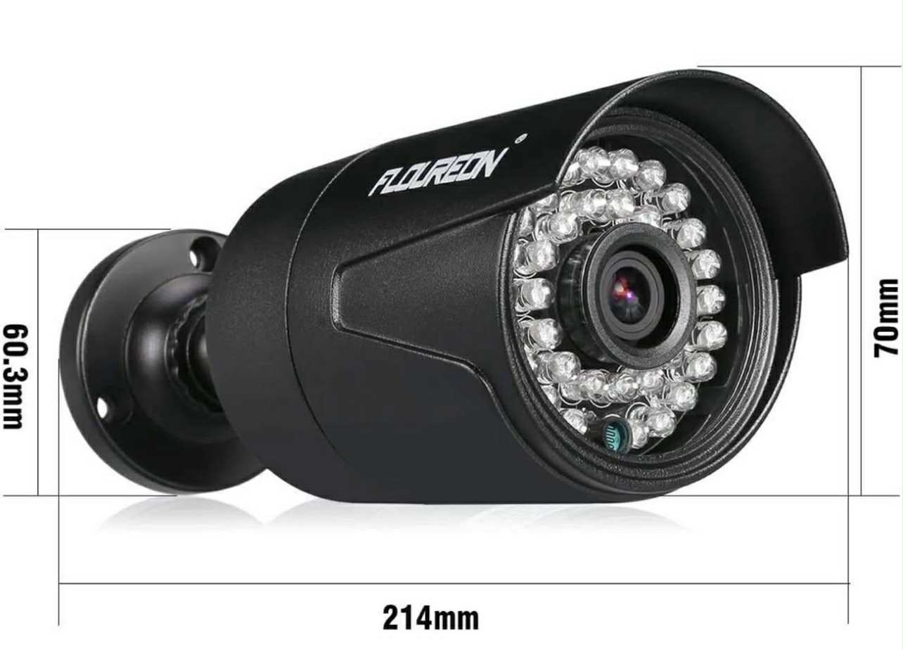 FLOUREON 8CH Security Surveillance DVR System + 4 Pack CCTV Camera