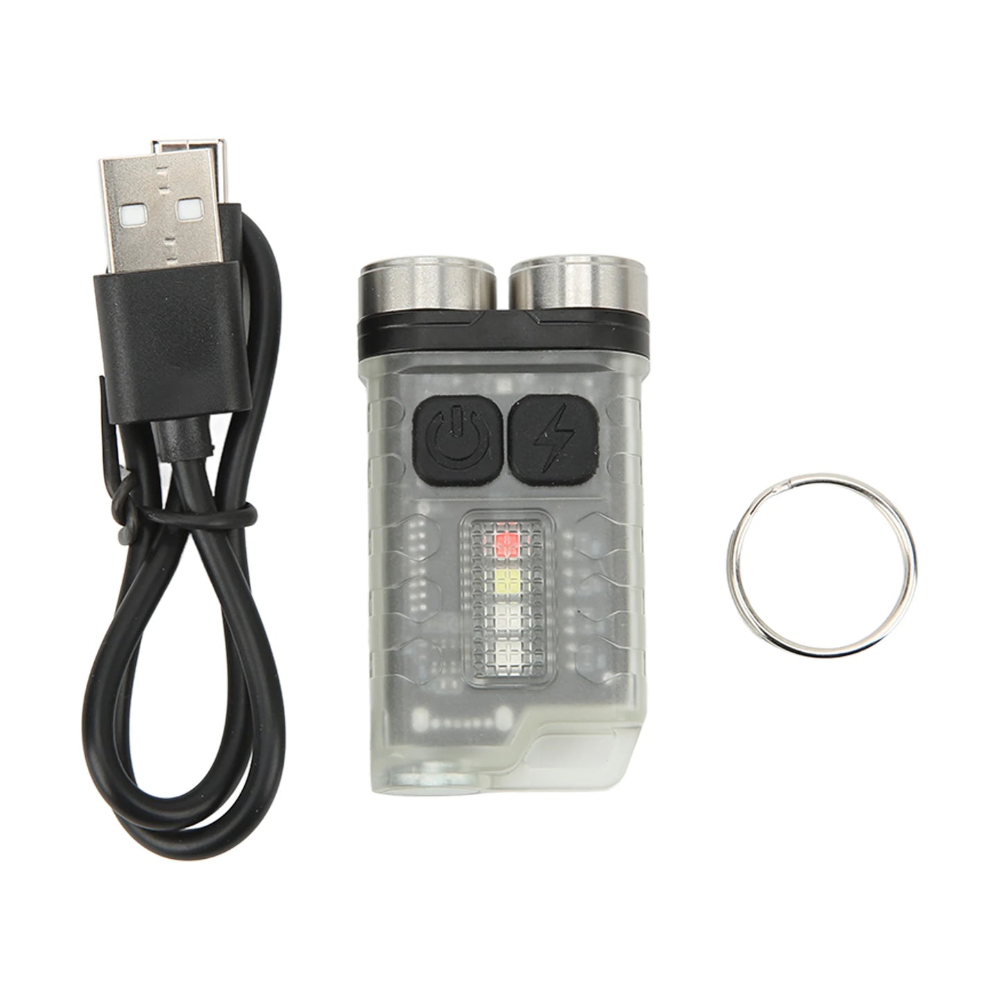 Keychain Light 900LM USB Charging 12 Levels Light Small Flashlight