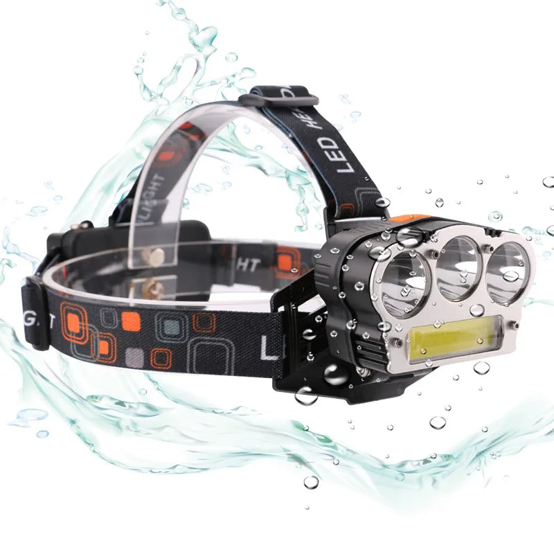 LED Headlamp 3T6+COB LED Headlight 15000 lumens LED Head lamp