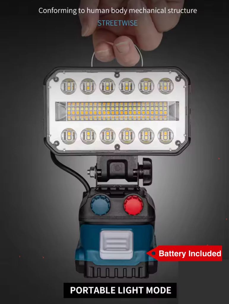 18V Makita Battery Adapter Flood Light W/Battery