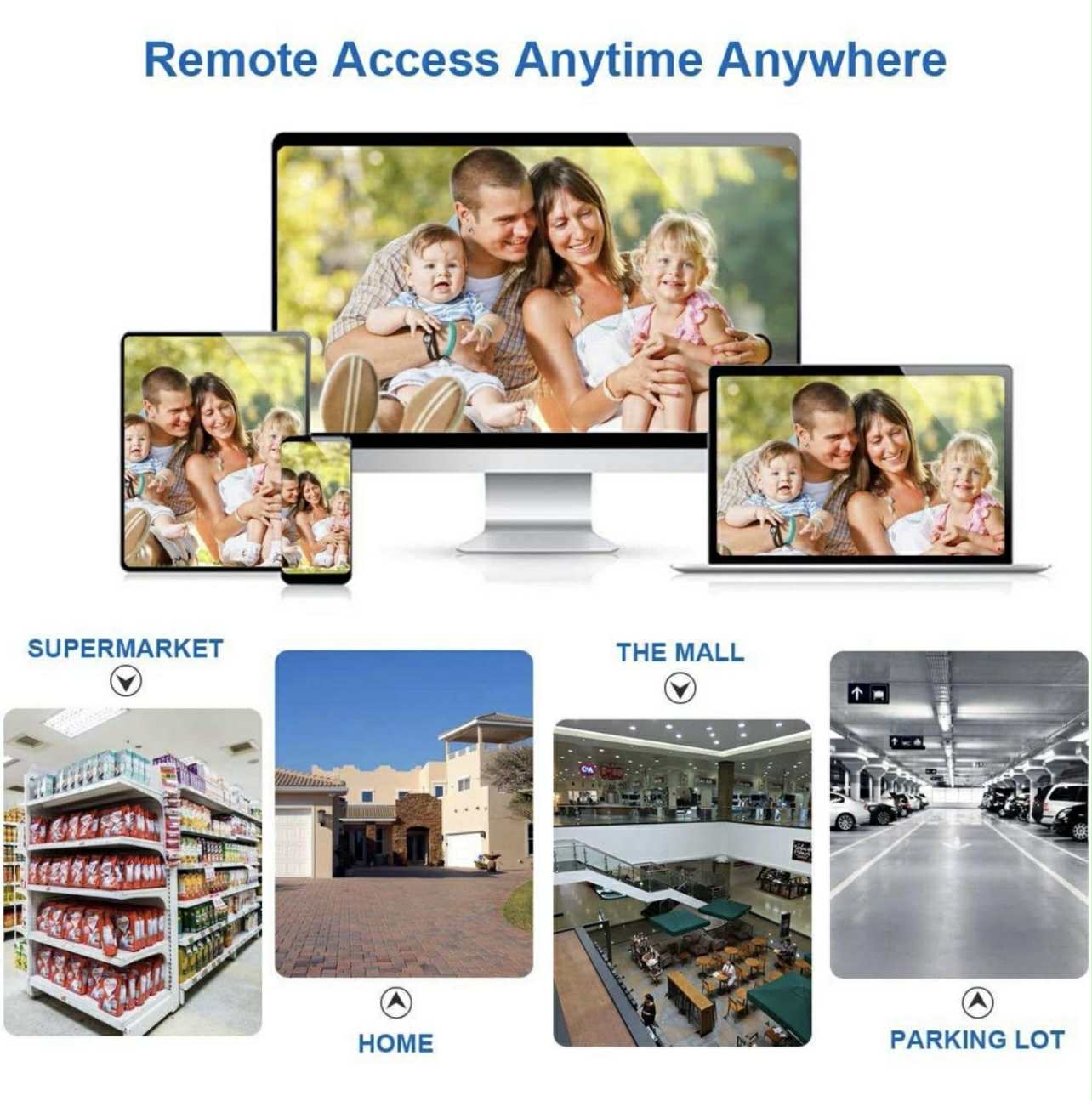 FLOUREON 8CH Security Surveillance DVR System + 4 Pack CCTV Camera