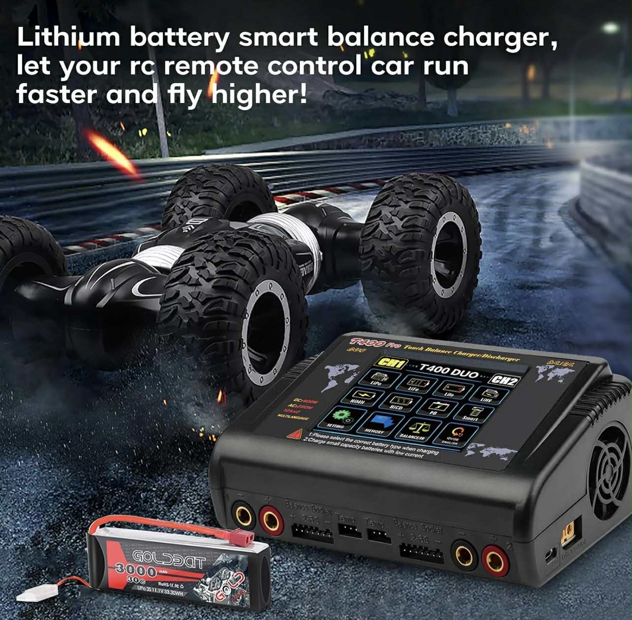 HTRC T400 Pro Dual Channel RC Lipo Battery Charger/Discharger