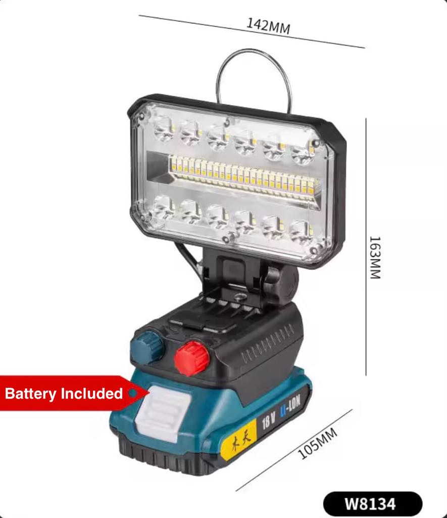 18V Makita Battery Adapter Flood Light W/Battery