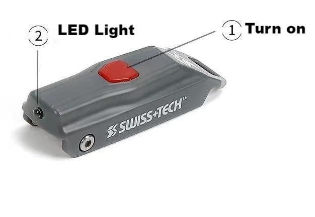 SWISS+TECH Multifunctional LED Keychain Tool Portable Combination Gadget