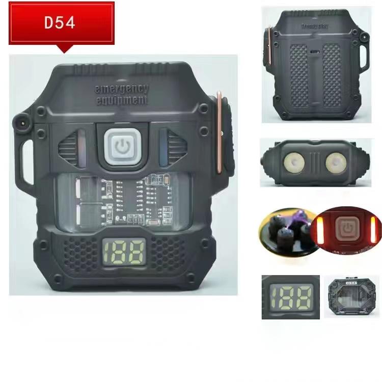 Outdoor Windproof Waterproof Pulse Dual Arc Lighter Type C Rapid Charge Lighting Flashlight Upscale Intelligent Portable Lighter