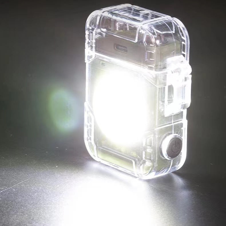 Outdoor Windproof Waterproof Pulse Dual Arc Lighter Type C Rapid Charge Lighting Flashlight Upscale Intelligent Portable Lighter