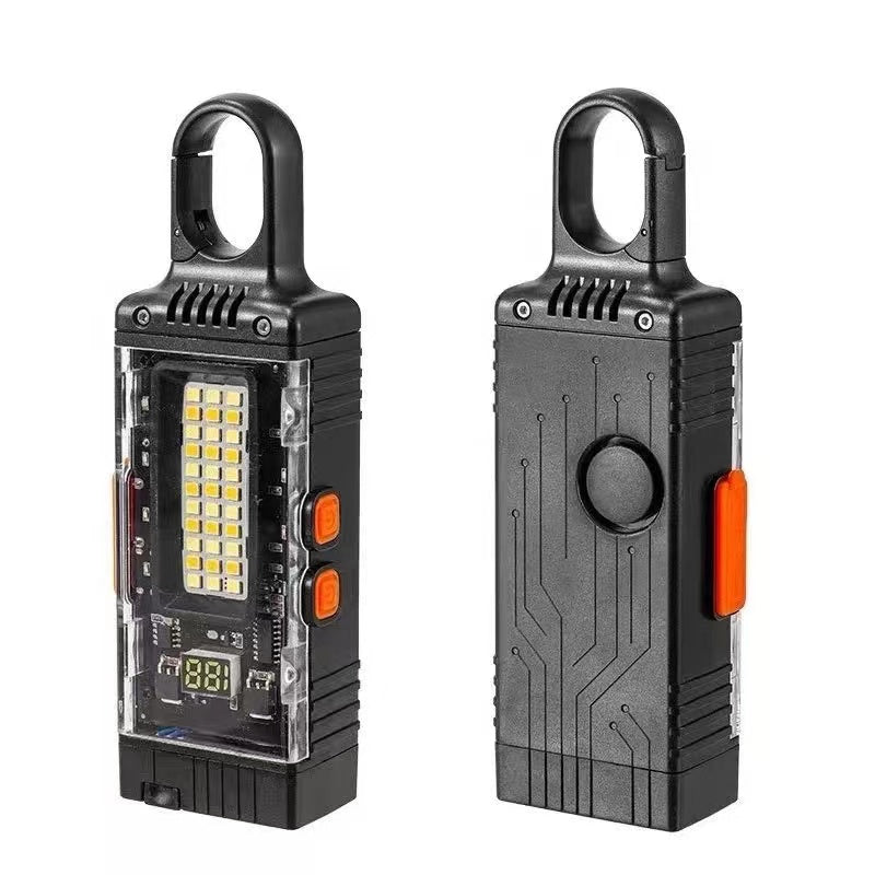 Plastic Rechargeable Mini LED Portable ARC Lighter Camping Working Light Flashlight Keychain