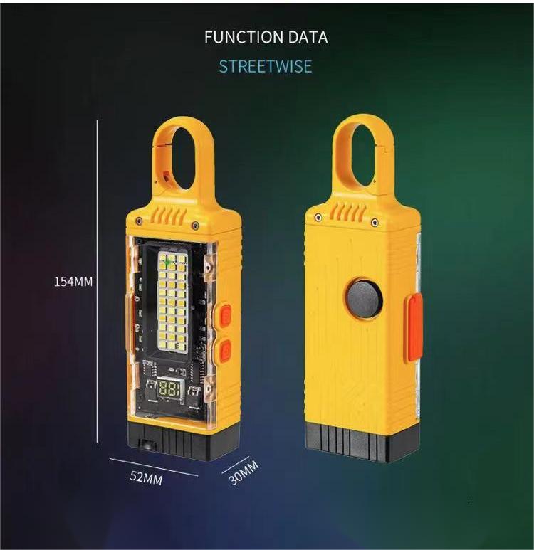 Plastic Rechargeable Mini LED Portable ARC Lighter Camping Working Light Flashlight Keychain
