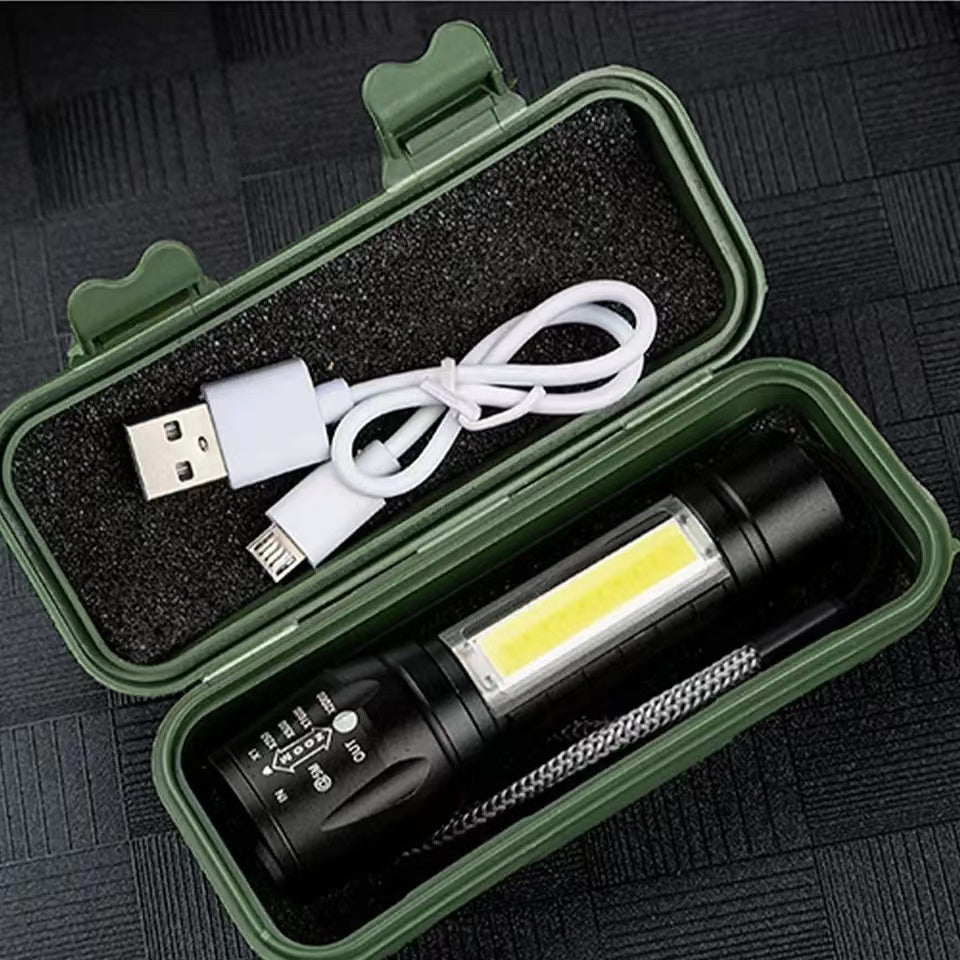 LED Flashlight Convenient Super Bright Torch Multifunctional Small Lightness Lamp Outdoor Fishing Night Running Equipment