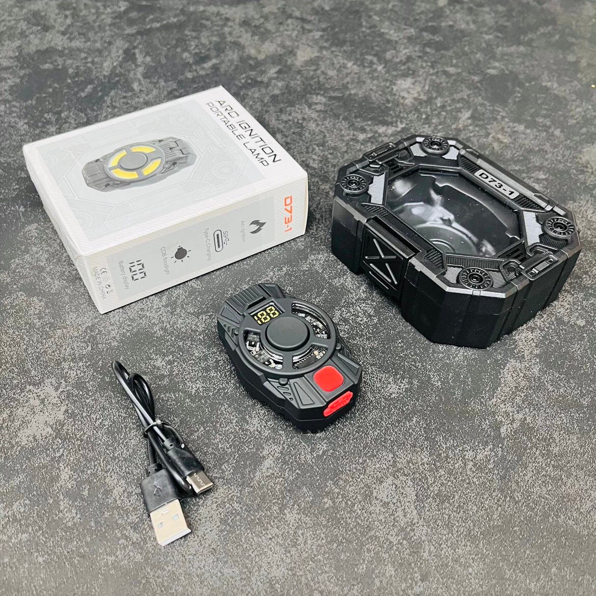 New Dual Arc Mecha Gyro Windproof Rechargeable Lighter Man Gift