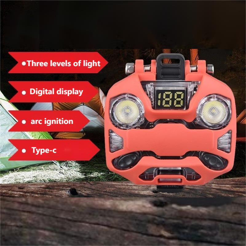Dual Arc Lighter With COB Lighting Outdoor Windproof