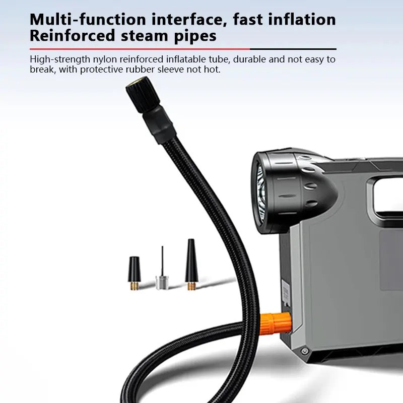 Portable Multifunctional Jump Starter with Air Compressors and Inflators