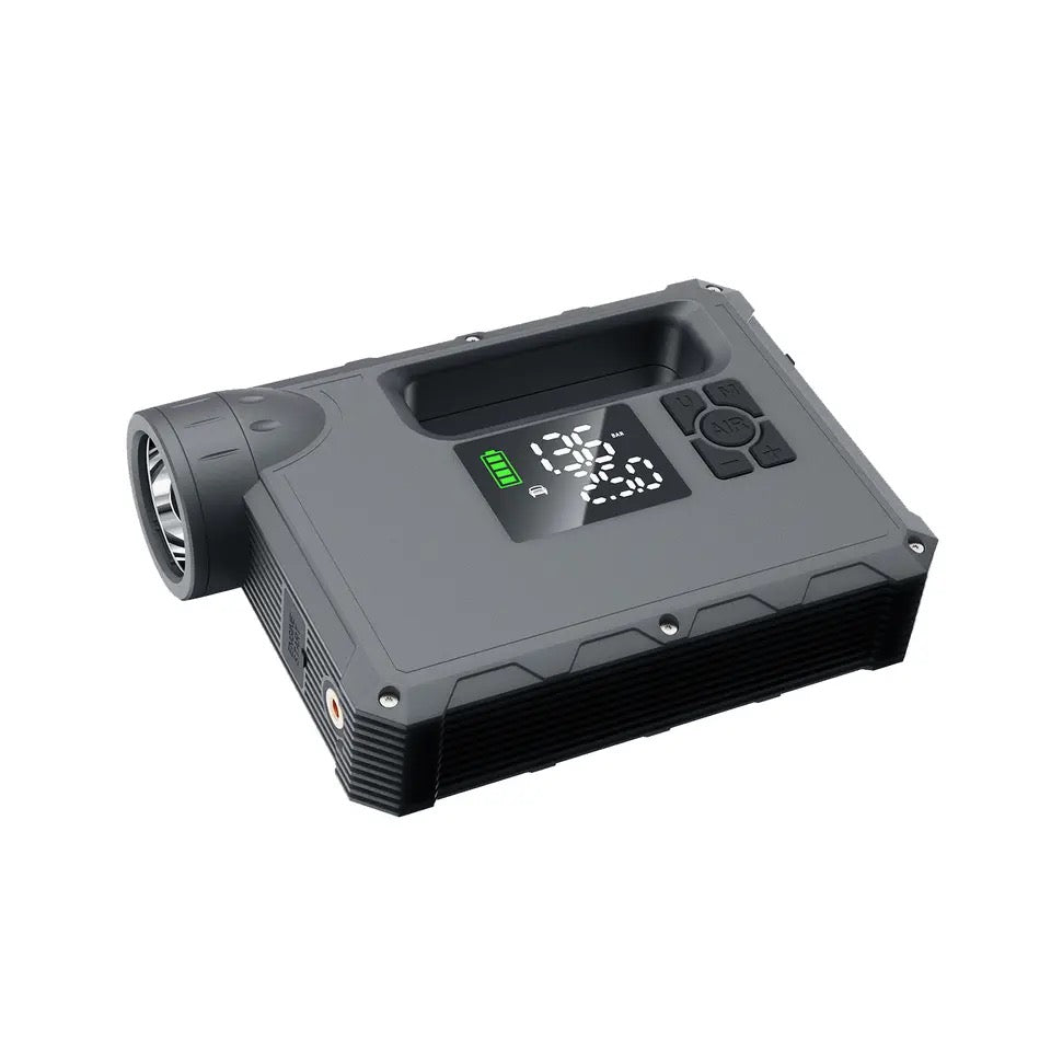 Portable Multifunctional Jump Starter with Air Compressors and Inflators