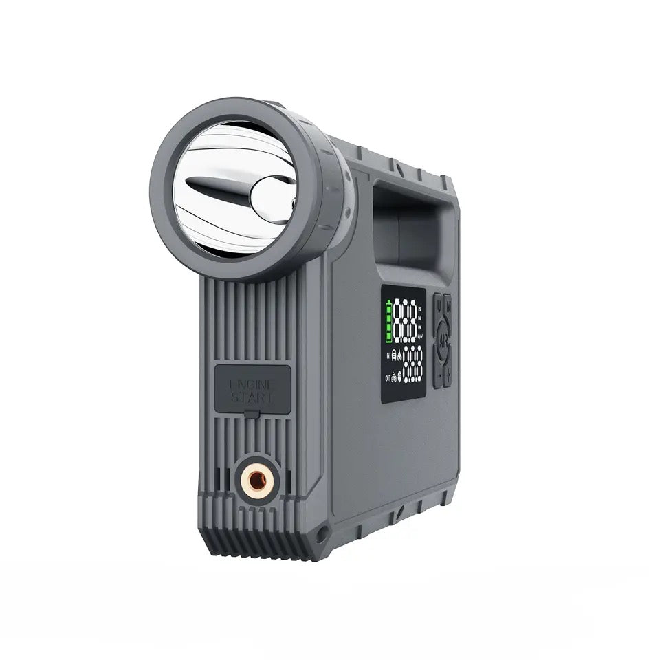 Portable Multifunctional Jump Starter with Air Compressors and Inflators