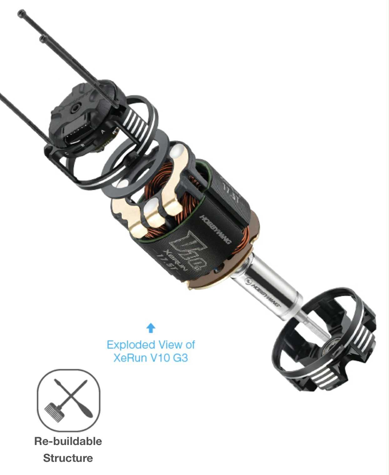 HOBBYWING Xerun V10 G3 Sensored Brushless Motor | 30401110