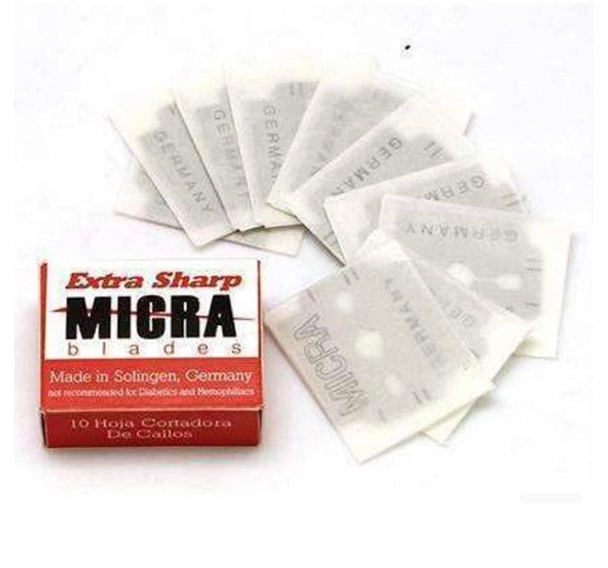 MICRA Extra Sharp Razor Blades Hard Skin Callus Remover Corn Pedicur