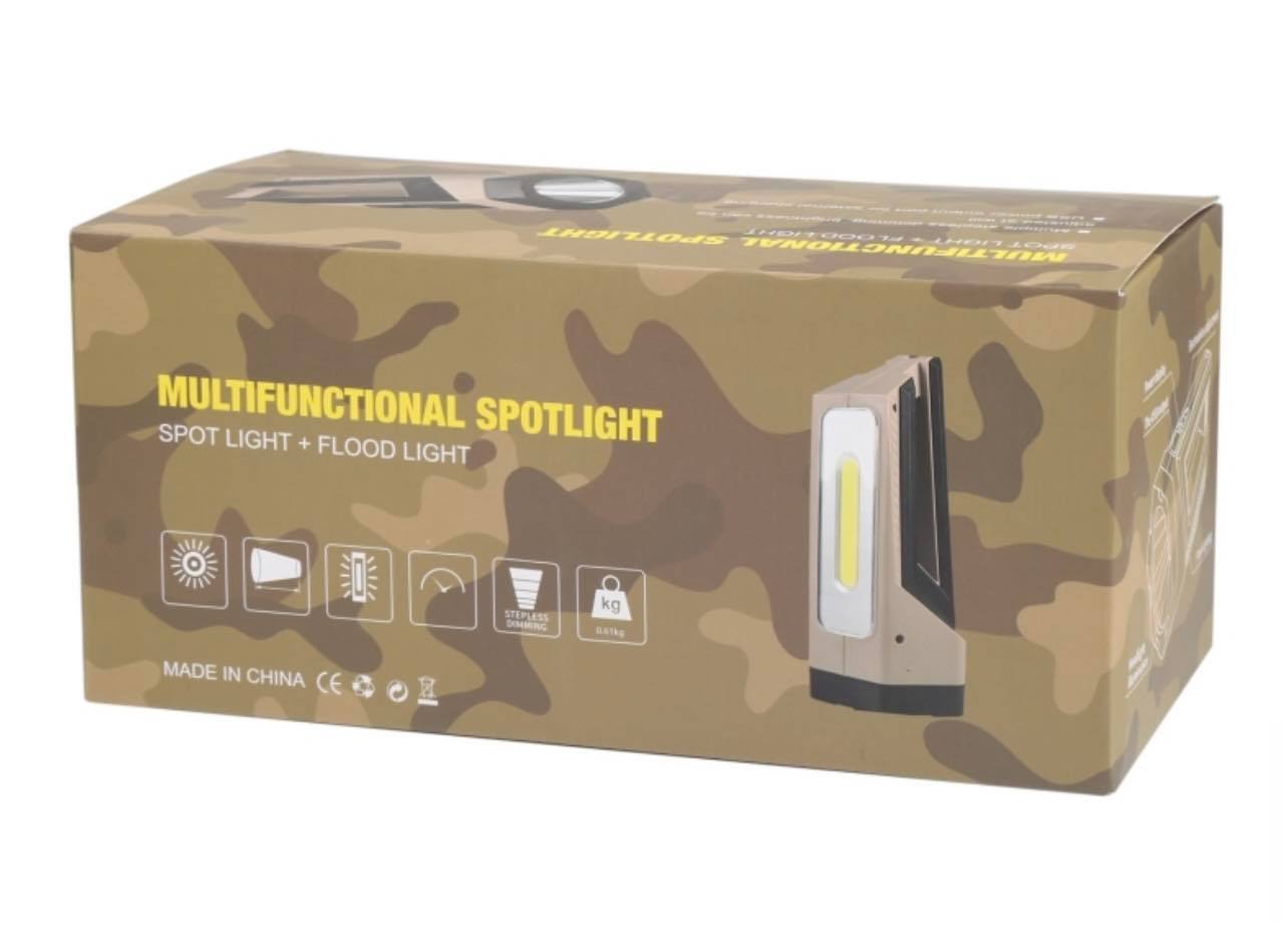 Portable Multifunctional Spot + Flood Light USB Rechargeable Lamp