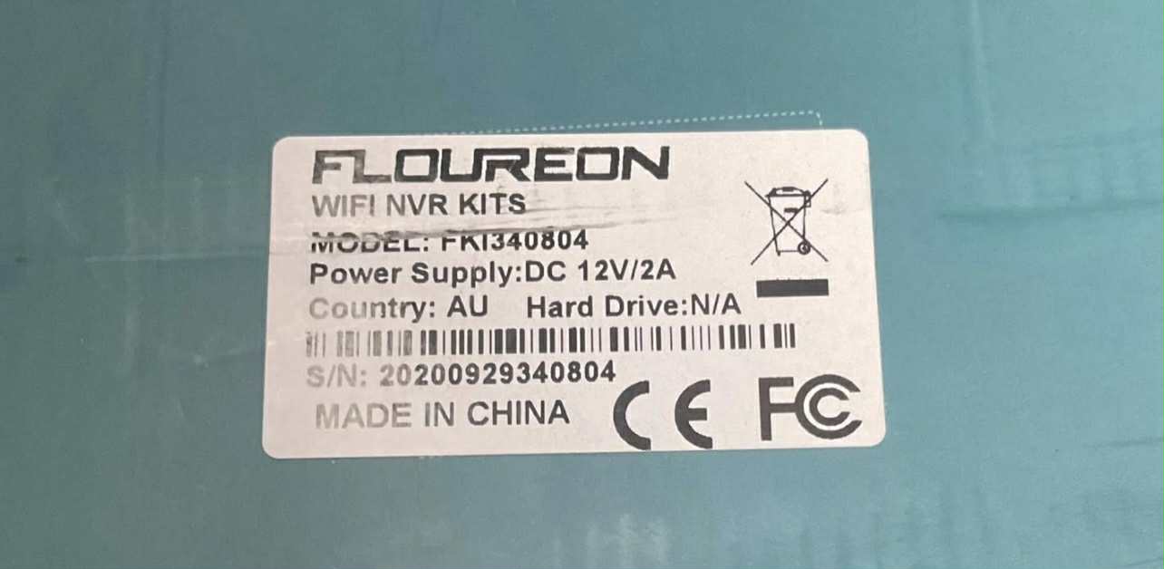 FLOUREON WIFI CCTV Security Camera System NVR + 4Pcs 3MP Wireless Camera