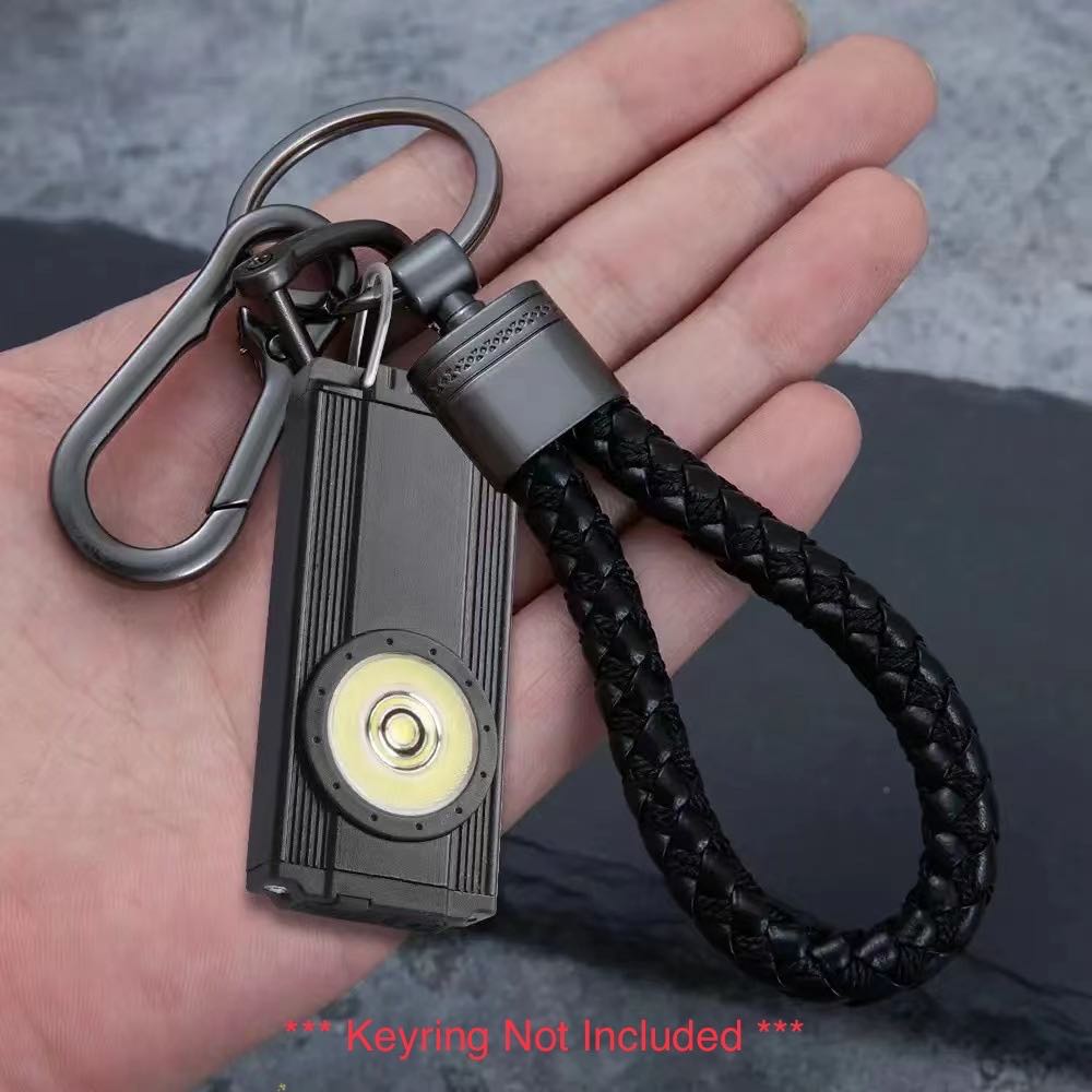 Mini Metal Magnetic Base Keychain Light Rechargeable W/Back Clip