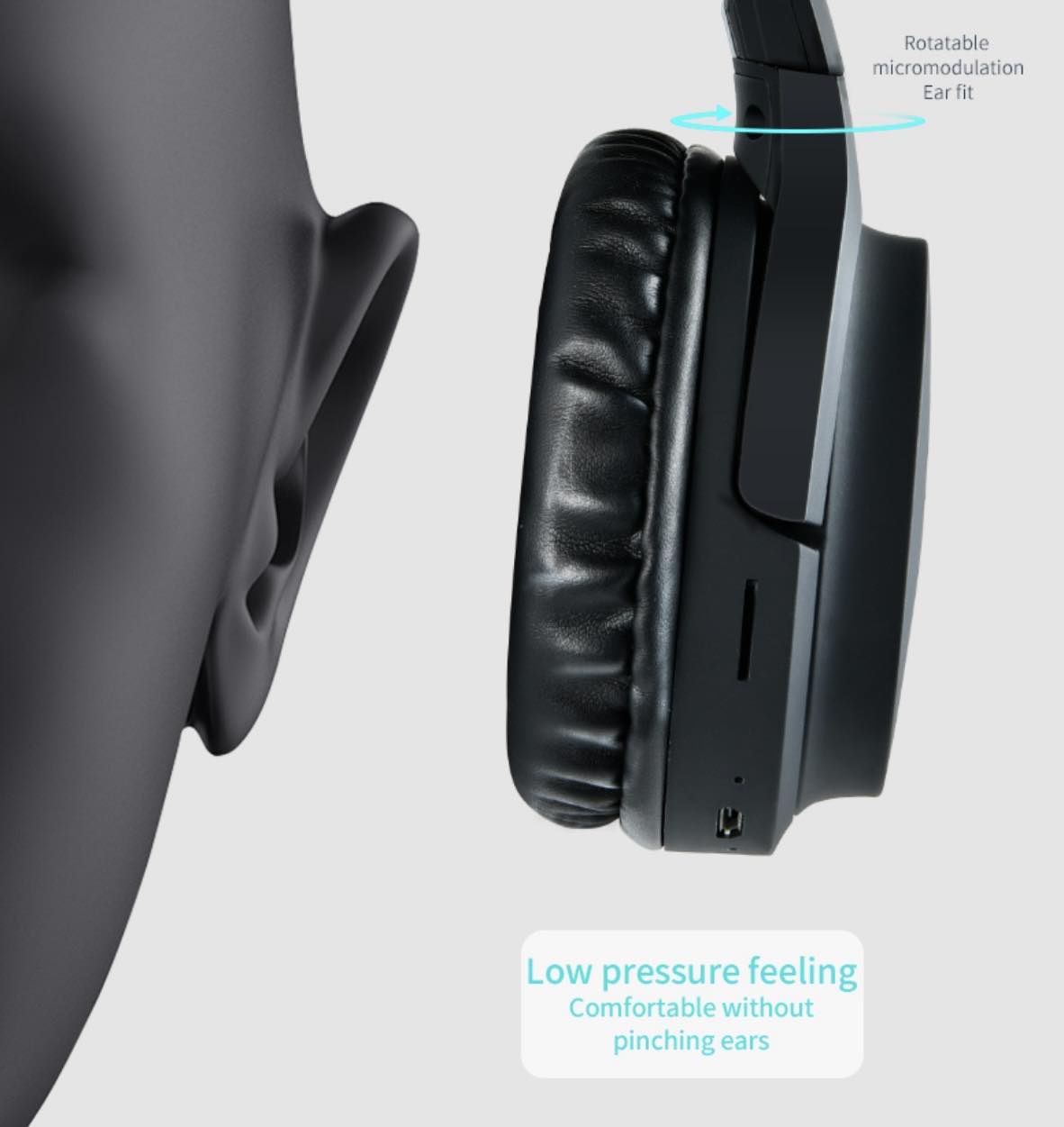 BURNESTER Folding Dual Wireless/Wired Headphones W/Hands-Free Call | TM-06