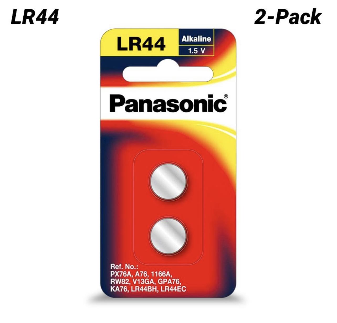 Panasonic LR44 Button Cell 1.5V Alkaline Twin Pack | LR-44PT/2B