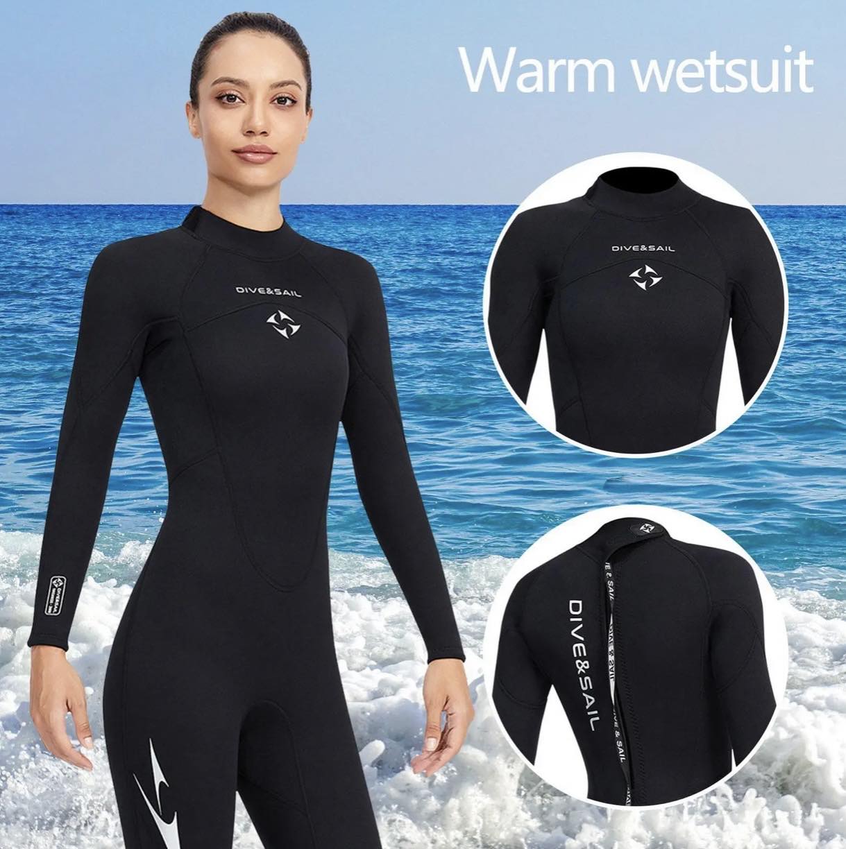 Dive & Sail 3mm Women Full Length Diving Wetsuit | Large
