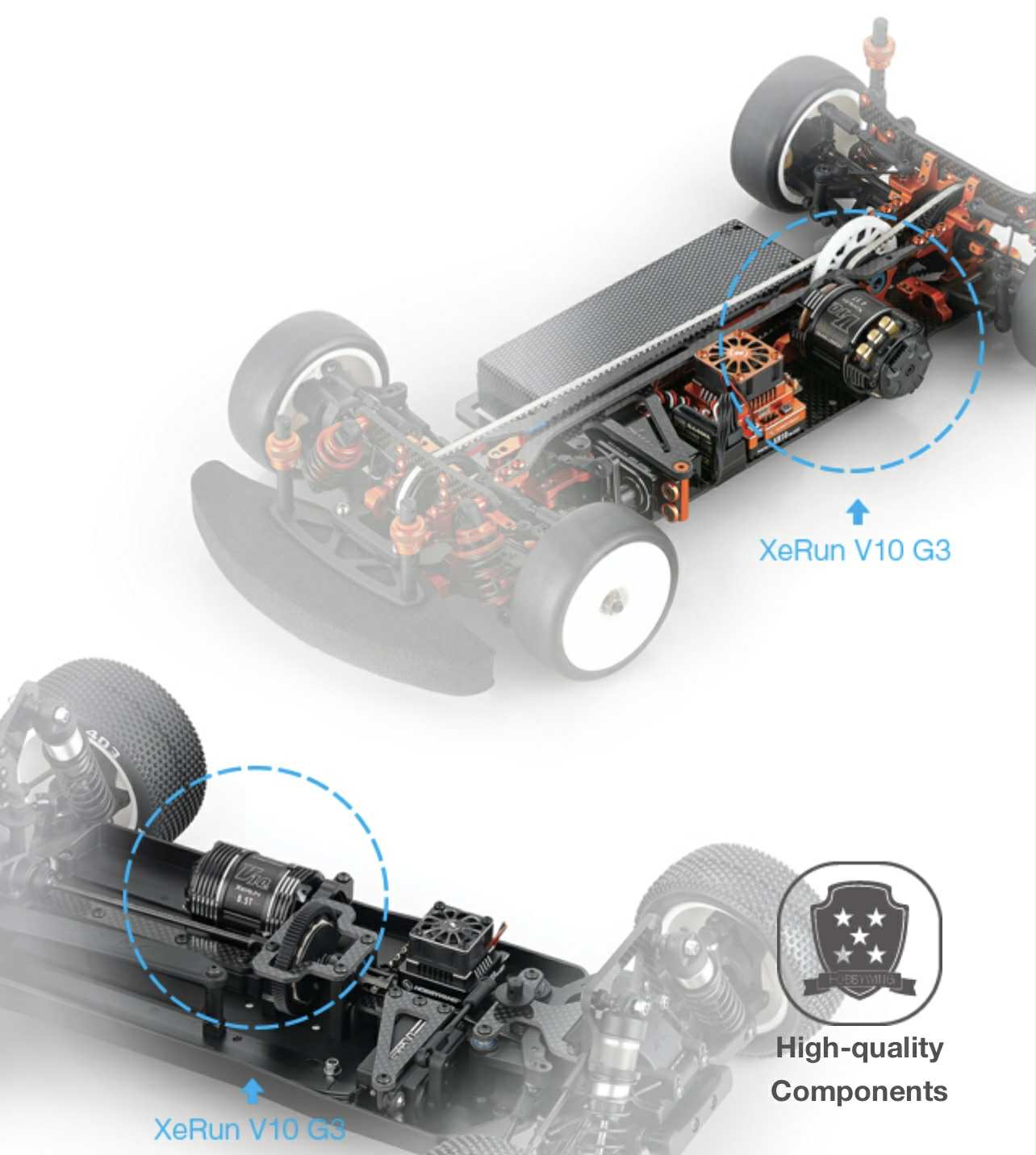 HOBBYWING Xerun V10 G3 Sensored Brushless Motor | 30401110