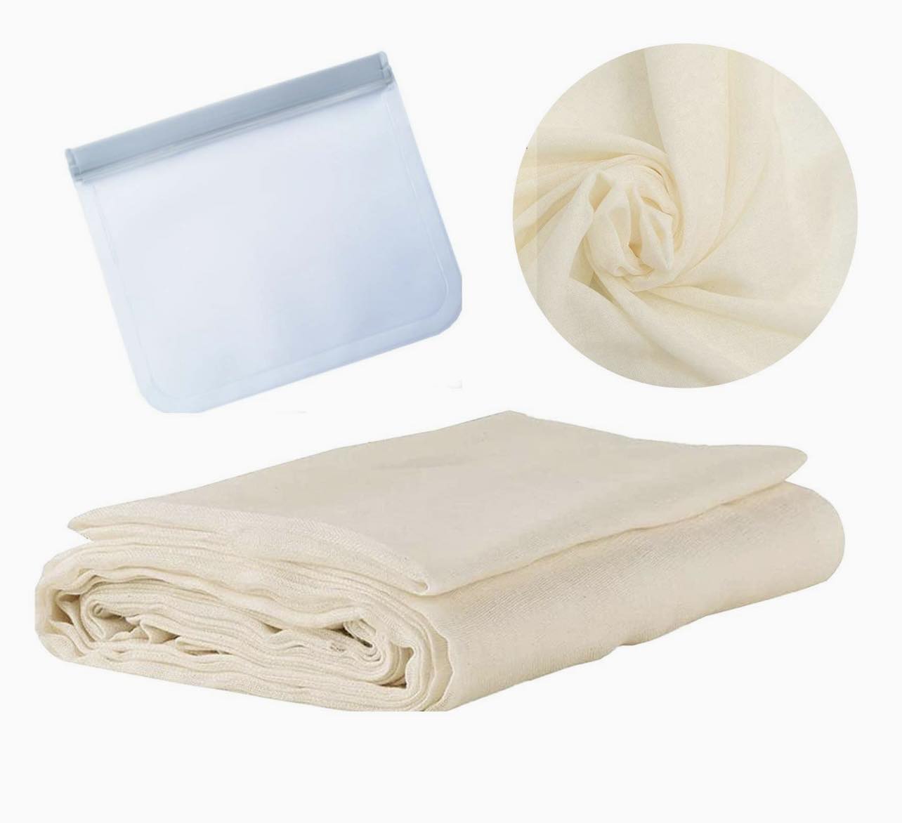 2 Pack Cheesecloth Unbleached Pure Cotton | Grade 90 - 90x100cm