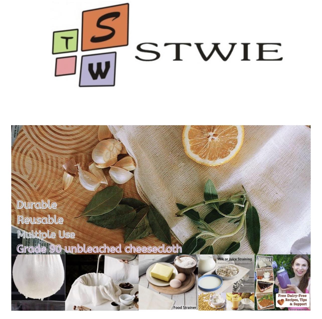 2 Pack Cheesecloth Unbleached Pure Cotton | Grade 90 - 90x100cm