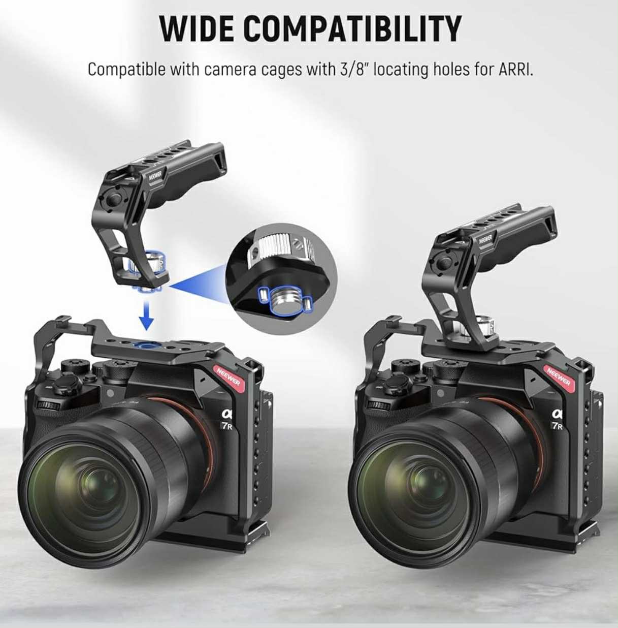 NEEWER Camera Top Handle ARRI Grip Camera Cage | CA007