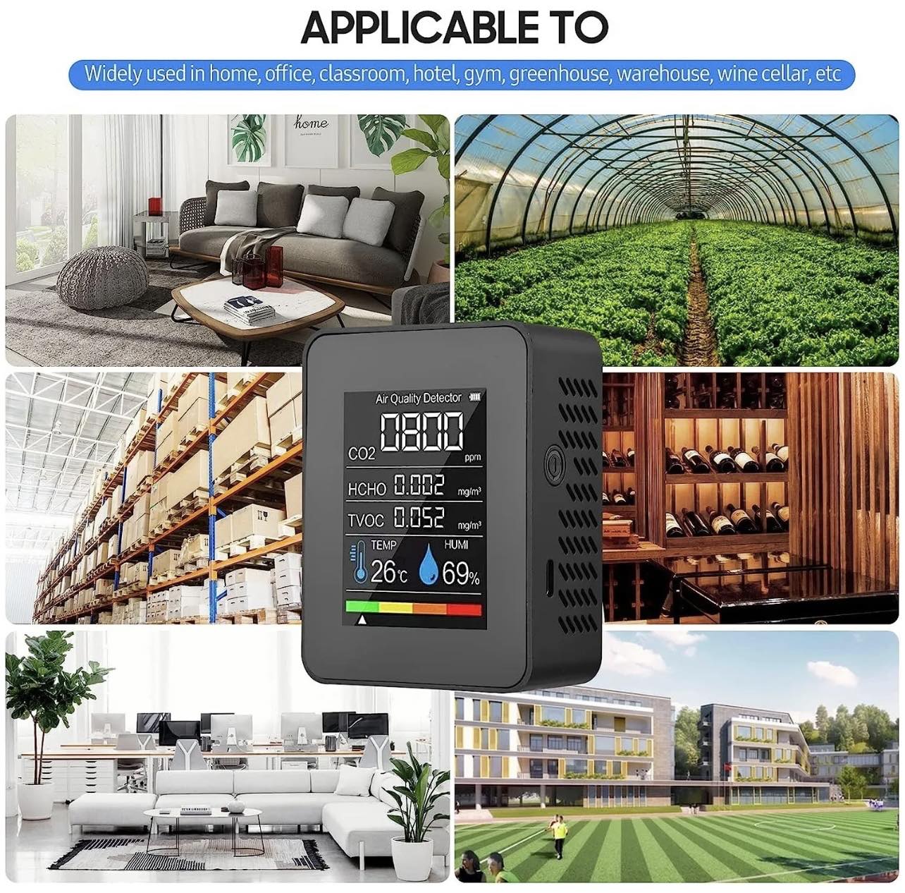 5 in 1 Air Quality Detector Indoor Meter Monitor | BC125