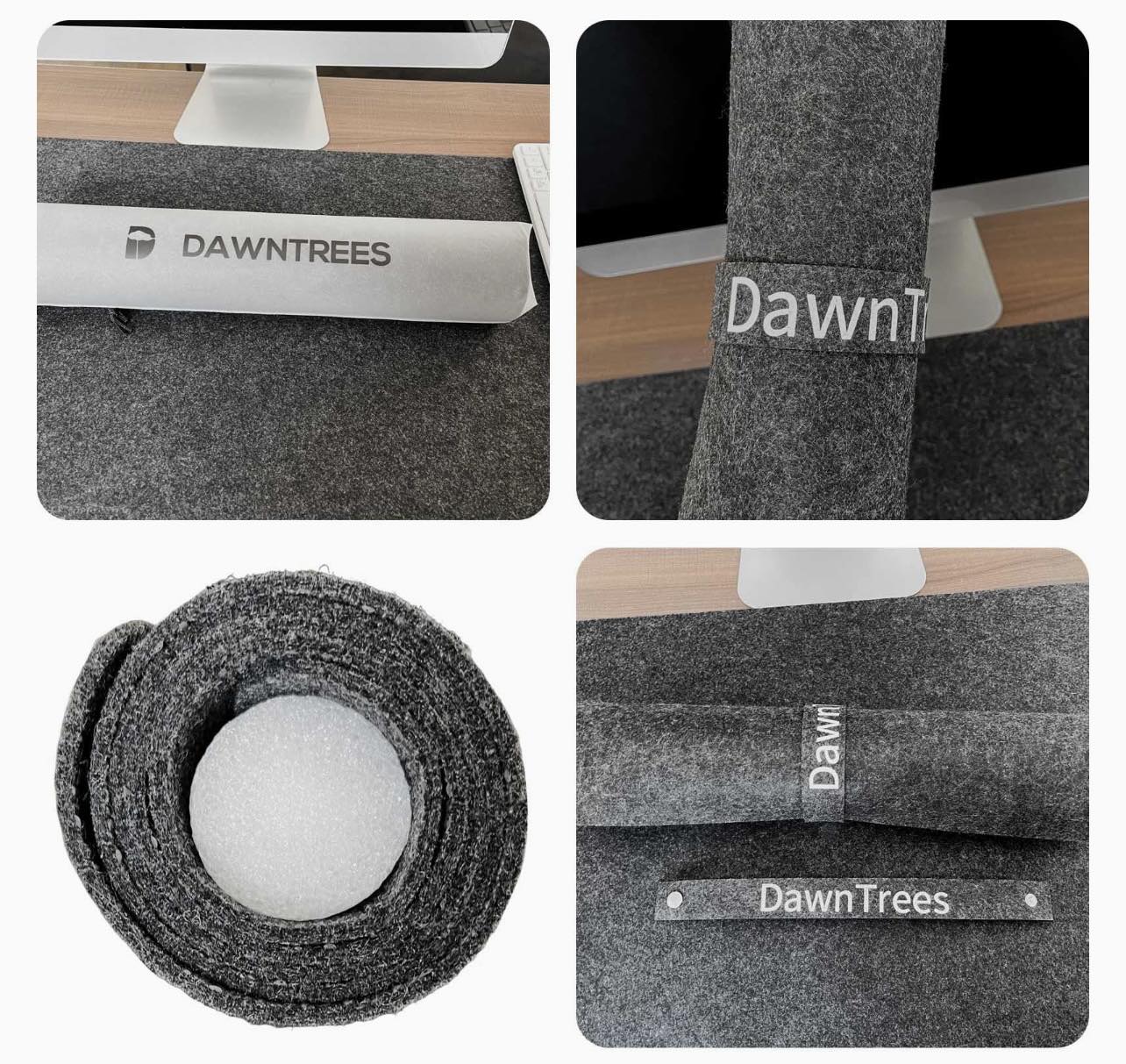 DAWNTREES Large Felt Desk Mat | 90×40CM