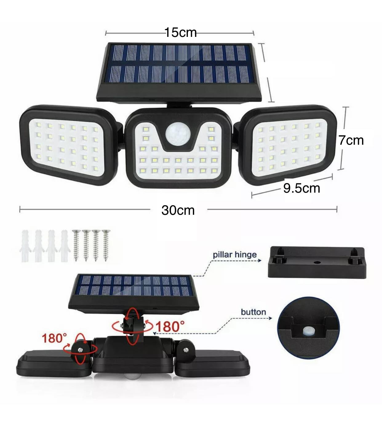 3 Head Solar Motion Sensor Light Outdoor | FL-1725A
