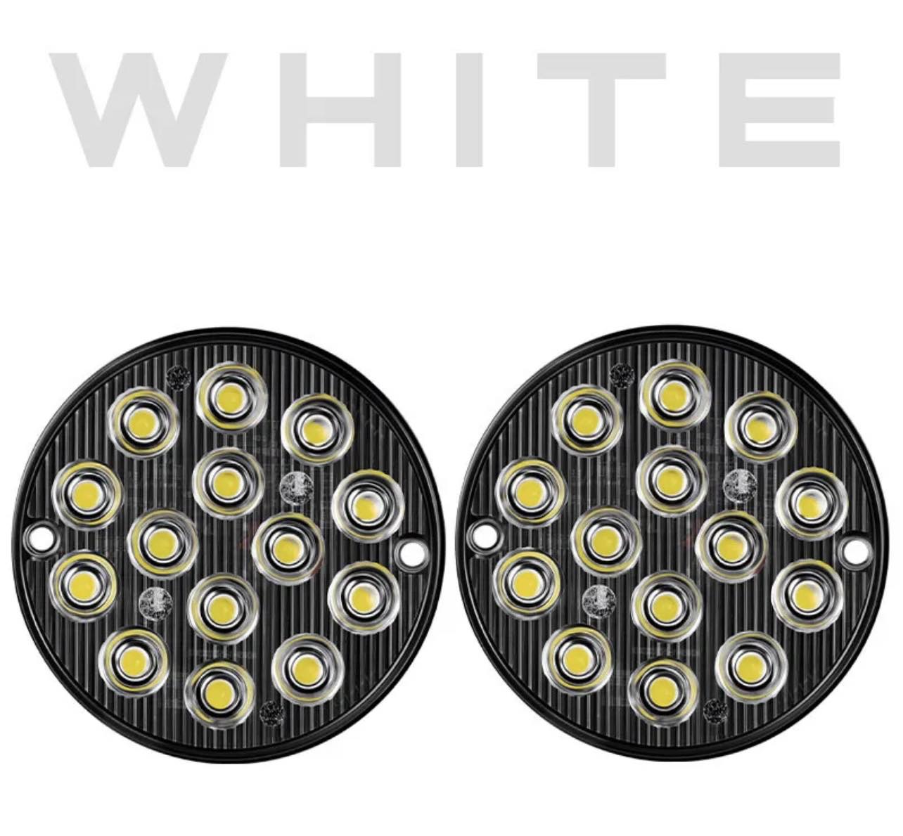 Pair 3" Round LED Blinker Side Light Taillight | 12V-24V | 3 Colours