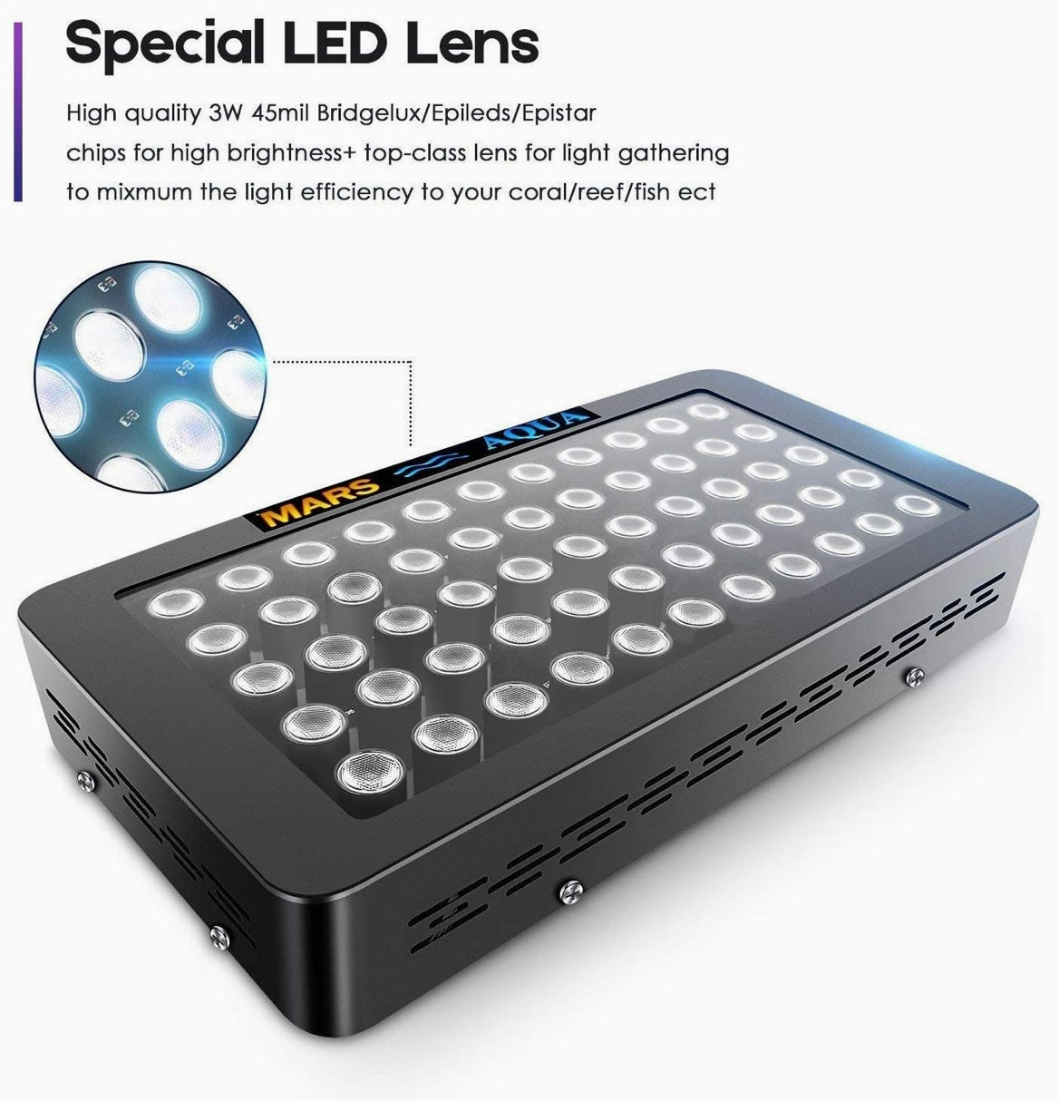 Mars Aqua 165W LED Aquarium Light Full Spectrum