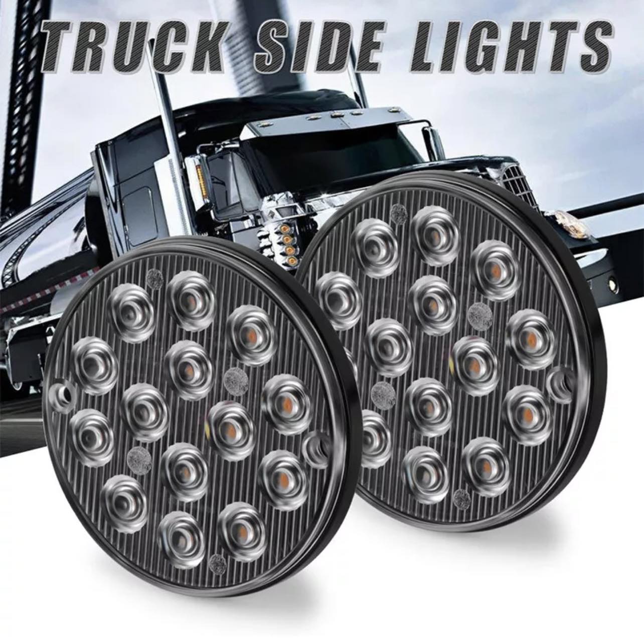 Pair 3" Round LED Blinker Side Light Taillight | 12V-24V | 3 Colours