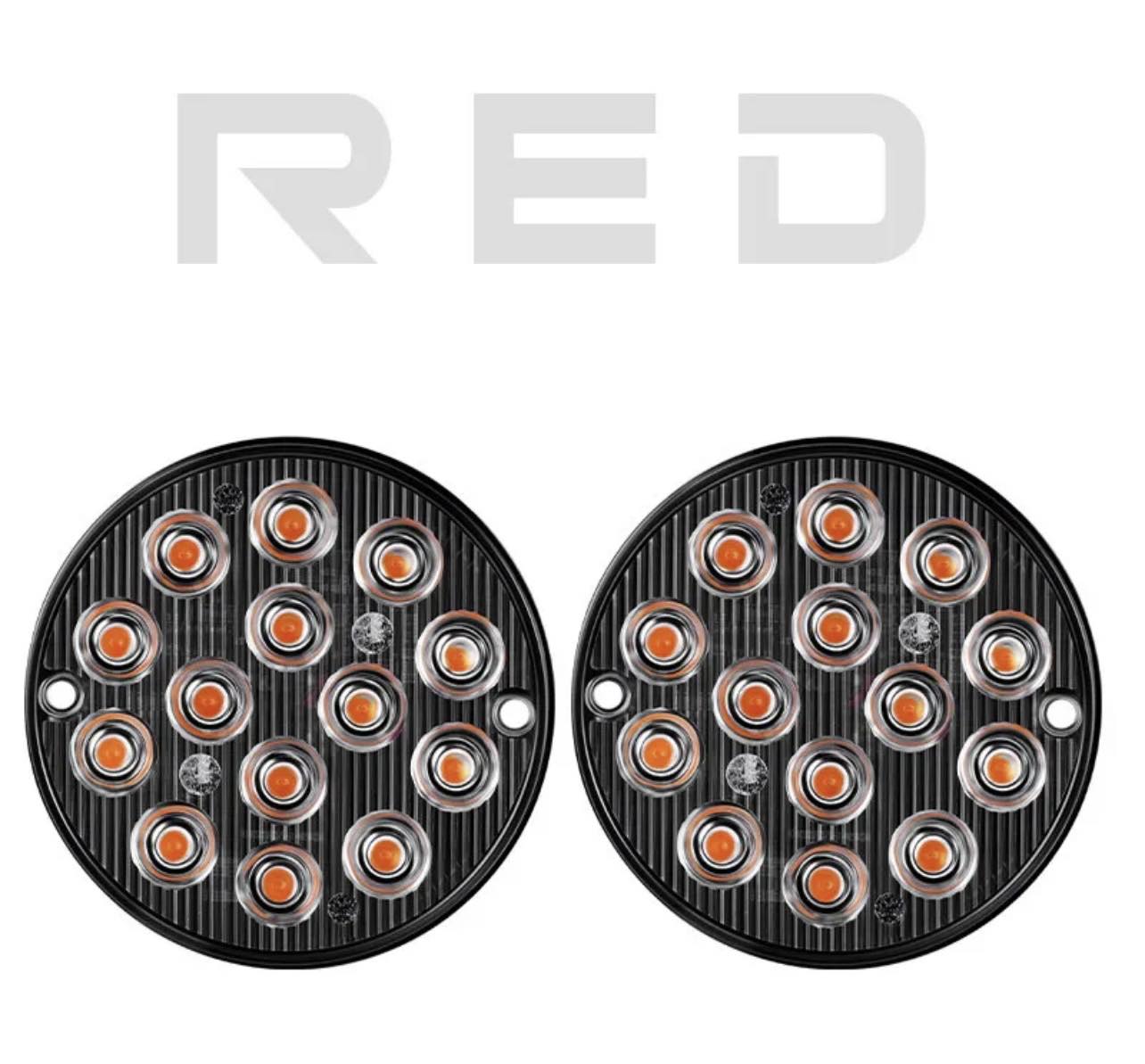 Pair 3" Round LED Blinker Side Light Taillight | 12V-24V | 3 Colours