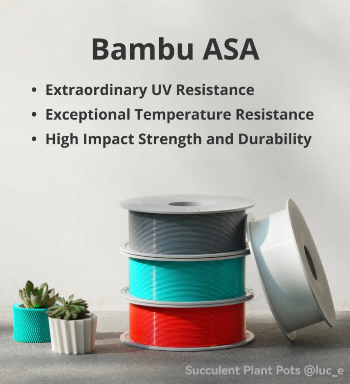 Bambu Lab ASA 3D Filament 1KG W/Spool