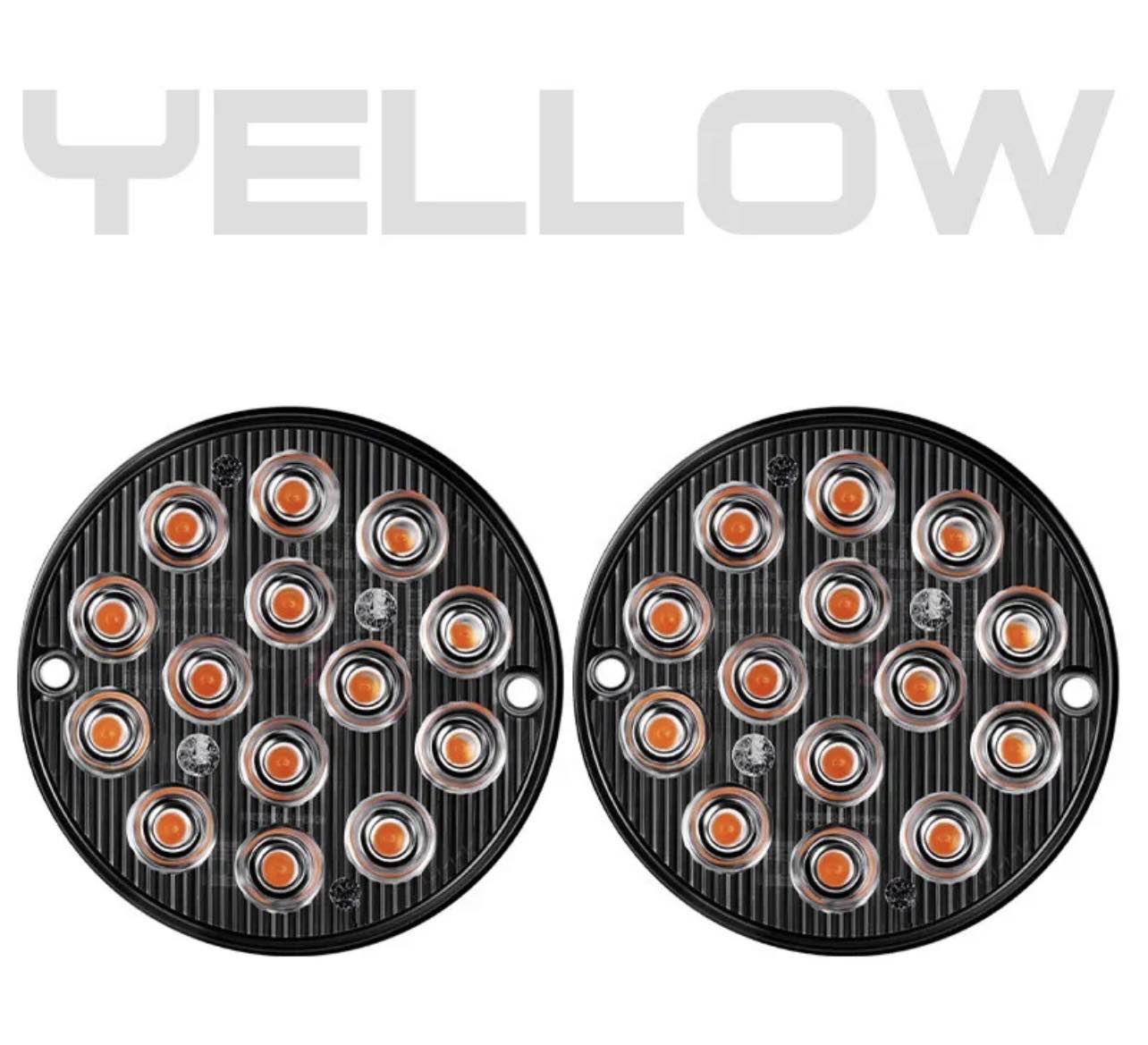 Pair 3" Round LED Blinker Side Light Taillight | 12V-24V | 3 Colours