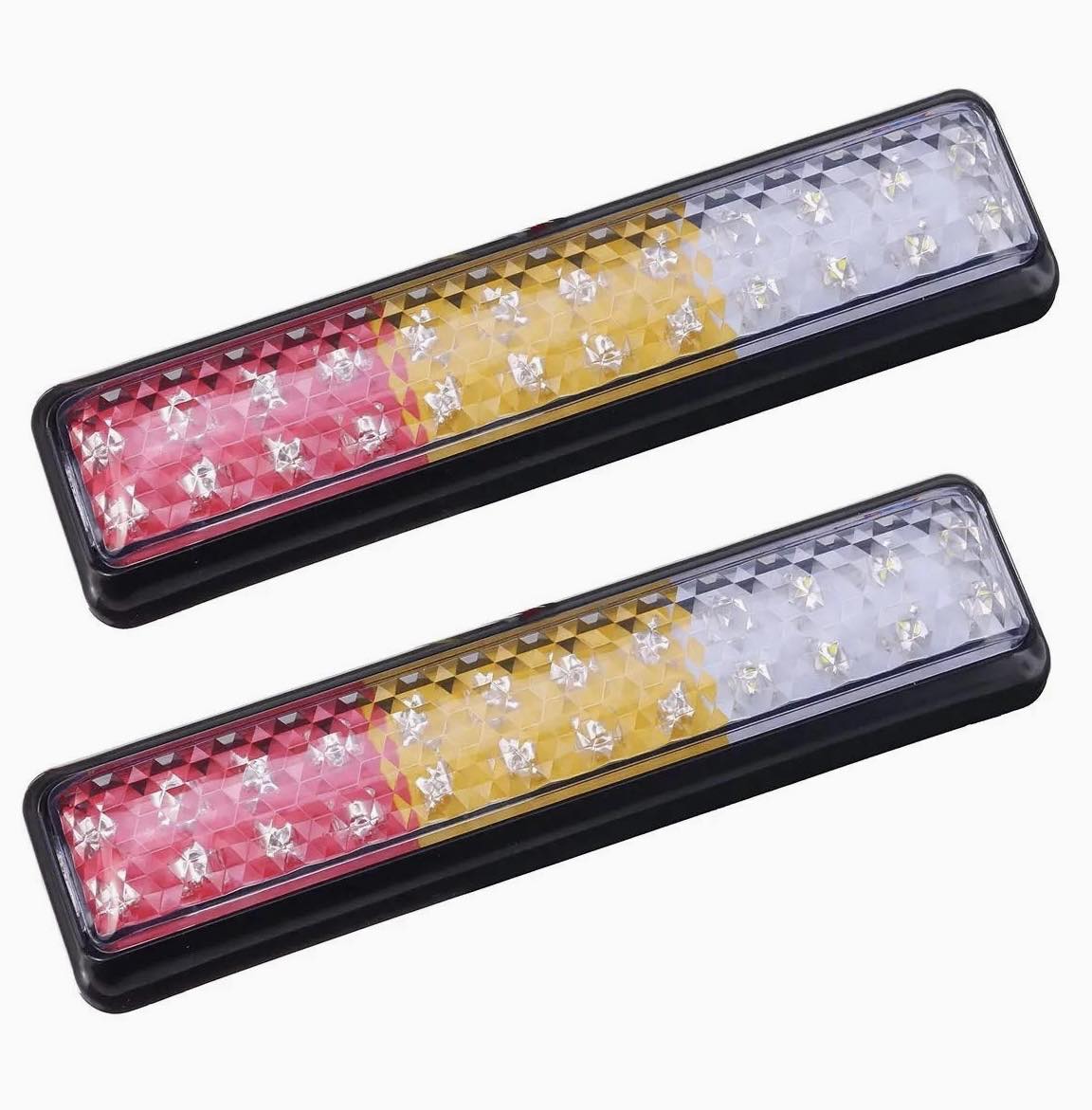 24 LED Tri-Colour Tail Lights Stop Reverse Turning Indicator | 10V - 30V