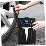 Portable Car Air Pump Car Tire Inflator Air Compressor W/Display & Light