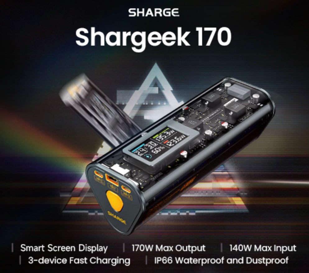 Shargeek 170 Portable 170W Charger+Solar Panel Case Kit