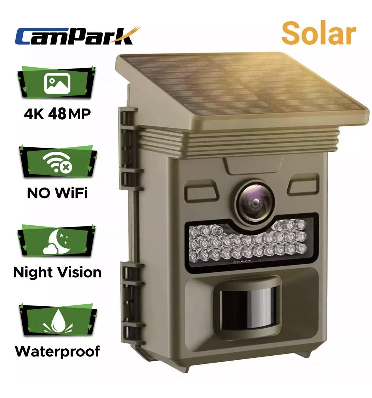 CamPark TC19 4K Solar Trail Camera IR Night Vision