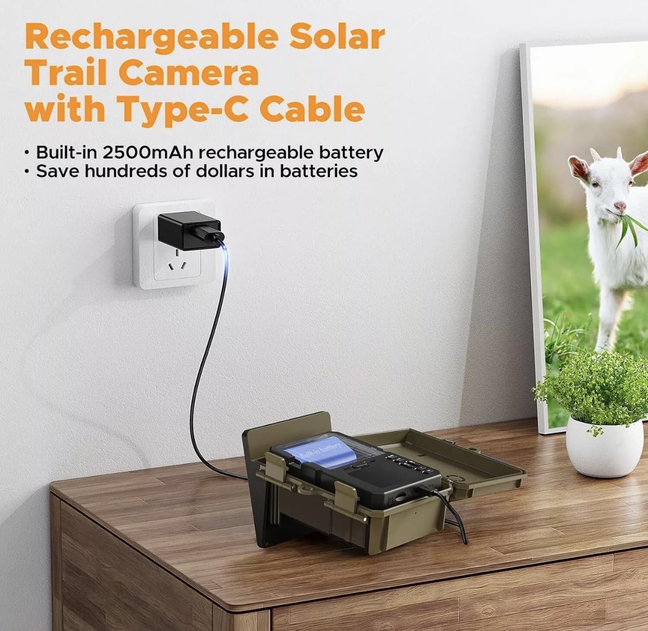 CamPark TC19 4K Solar Trail Camera IR Night Vision