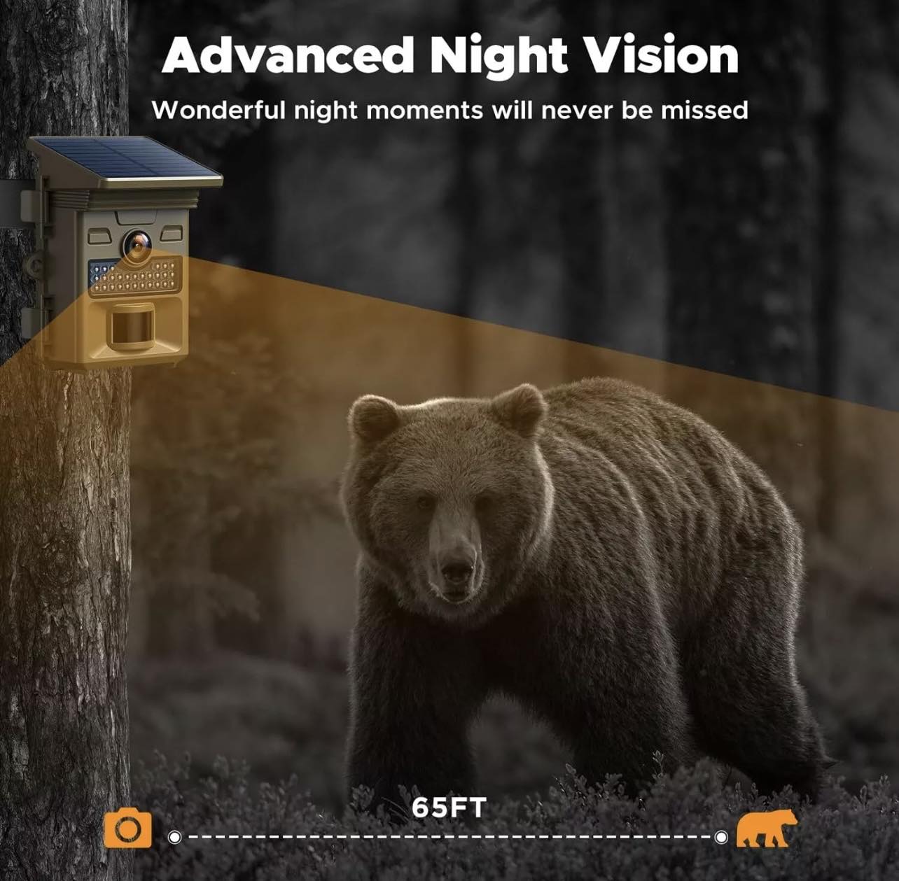 CamPark TC19 4K Solar Trail Camera IR Night Vision