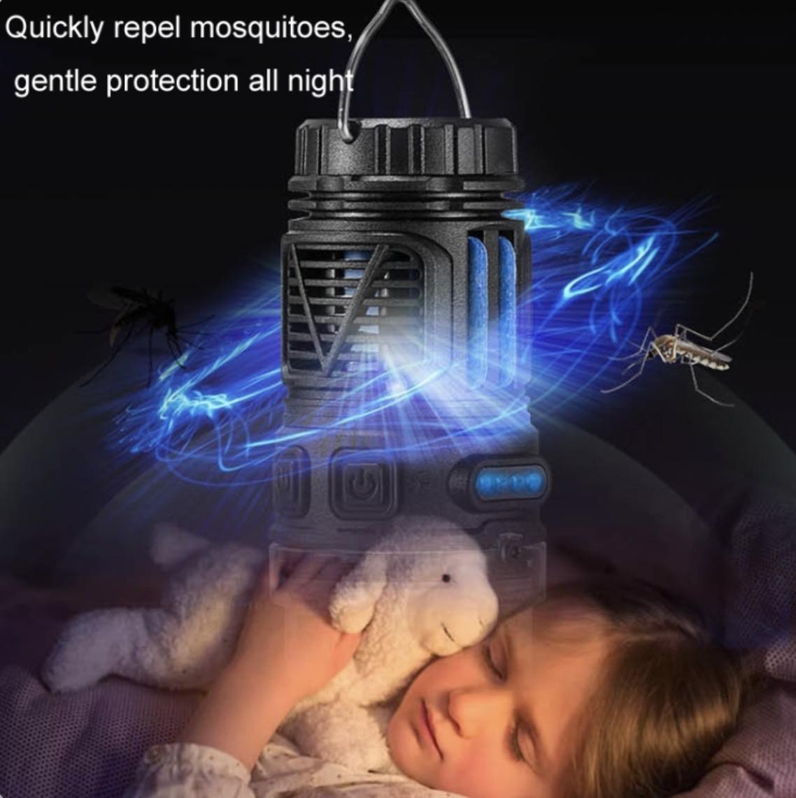 3in1 LED Mosquito Repellent Camping Light W/Mosquito Tablets & Tripod