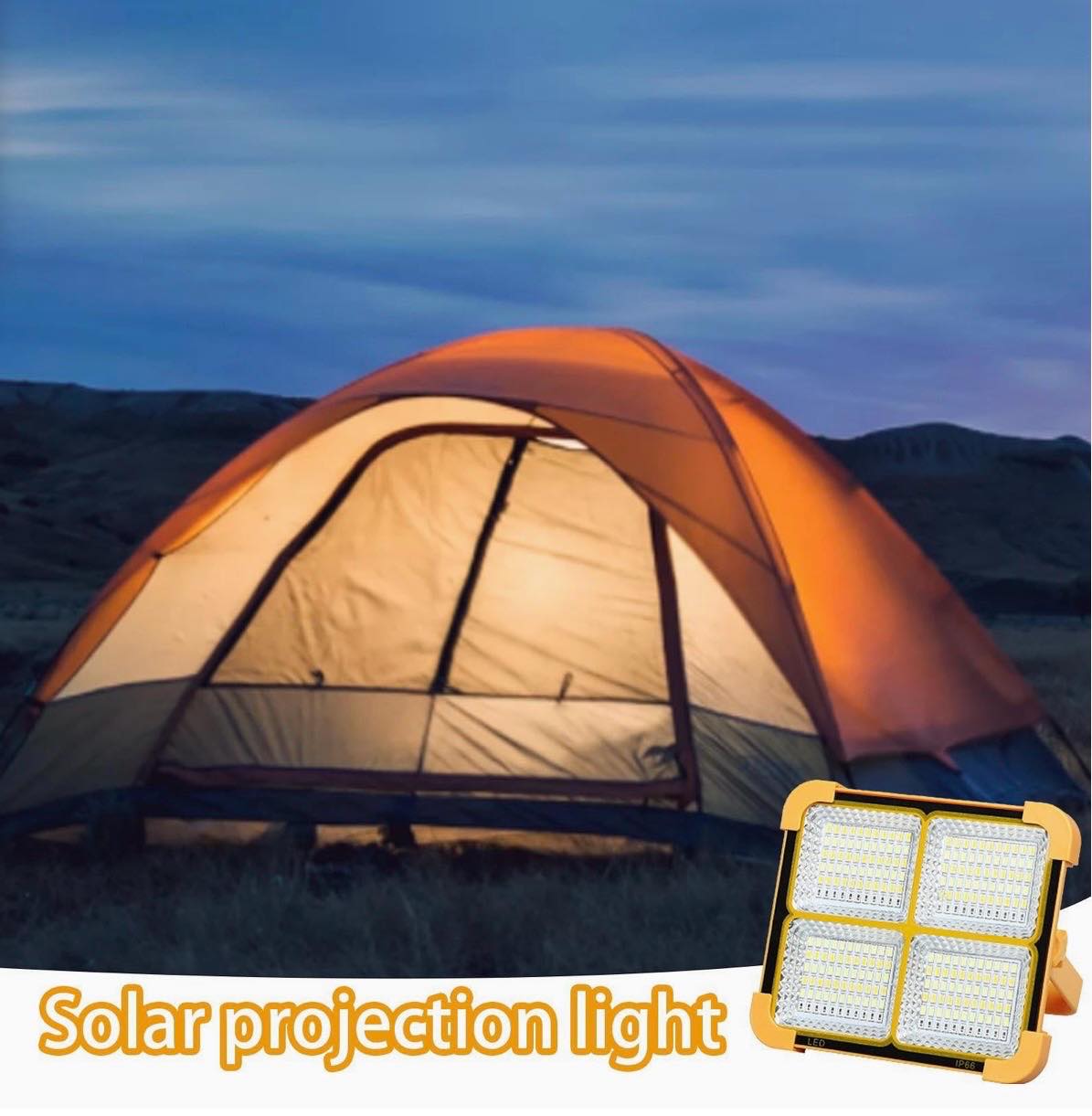 Solar Rechargeable LED Work Light Floodlight