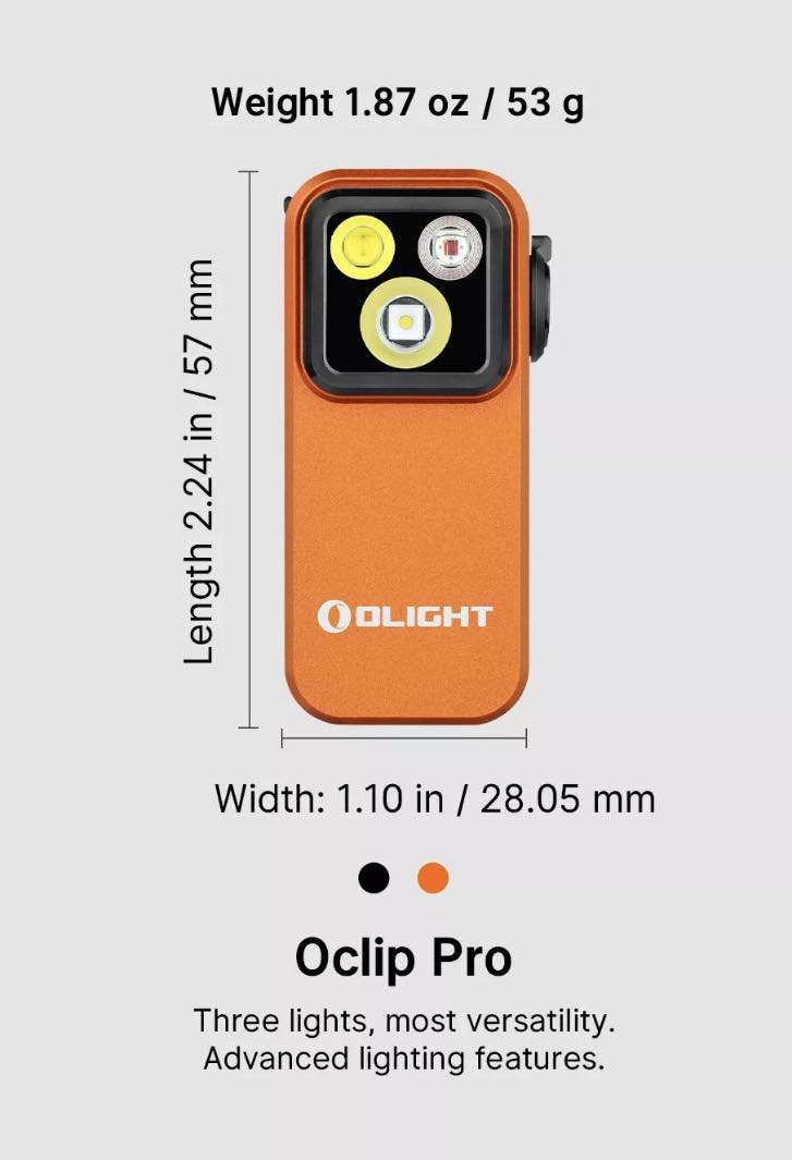 OLIGHT Oclip Pro Clip-on Flashlight
