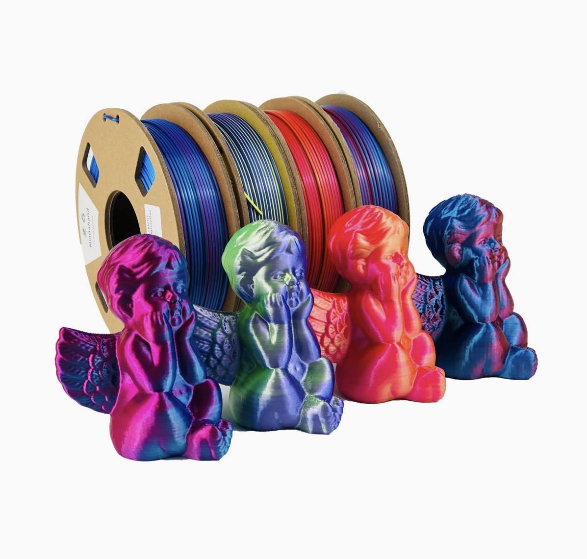 Dual Colour Silk PLA 3D Filament 1.75mm 1KG W/Spool