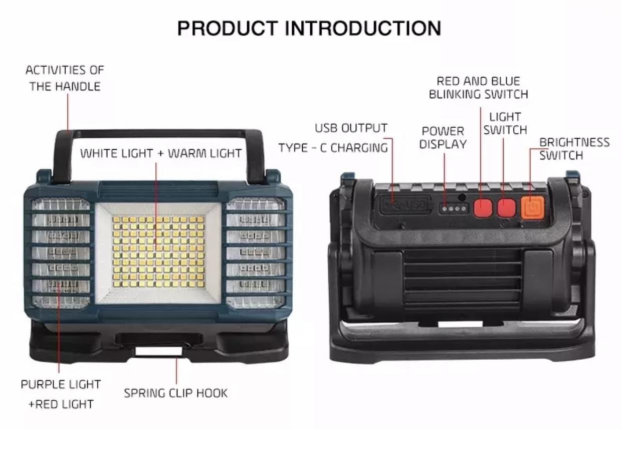 Multifunctional LED Work Light 4 Colour Temperature Change | W879-1
